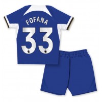Chelsea Wesley Fofana #33 Hjemme Trøje Børn 2023-24 Kortærmet (+ Korte bukser)